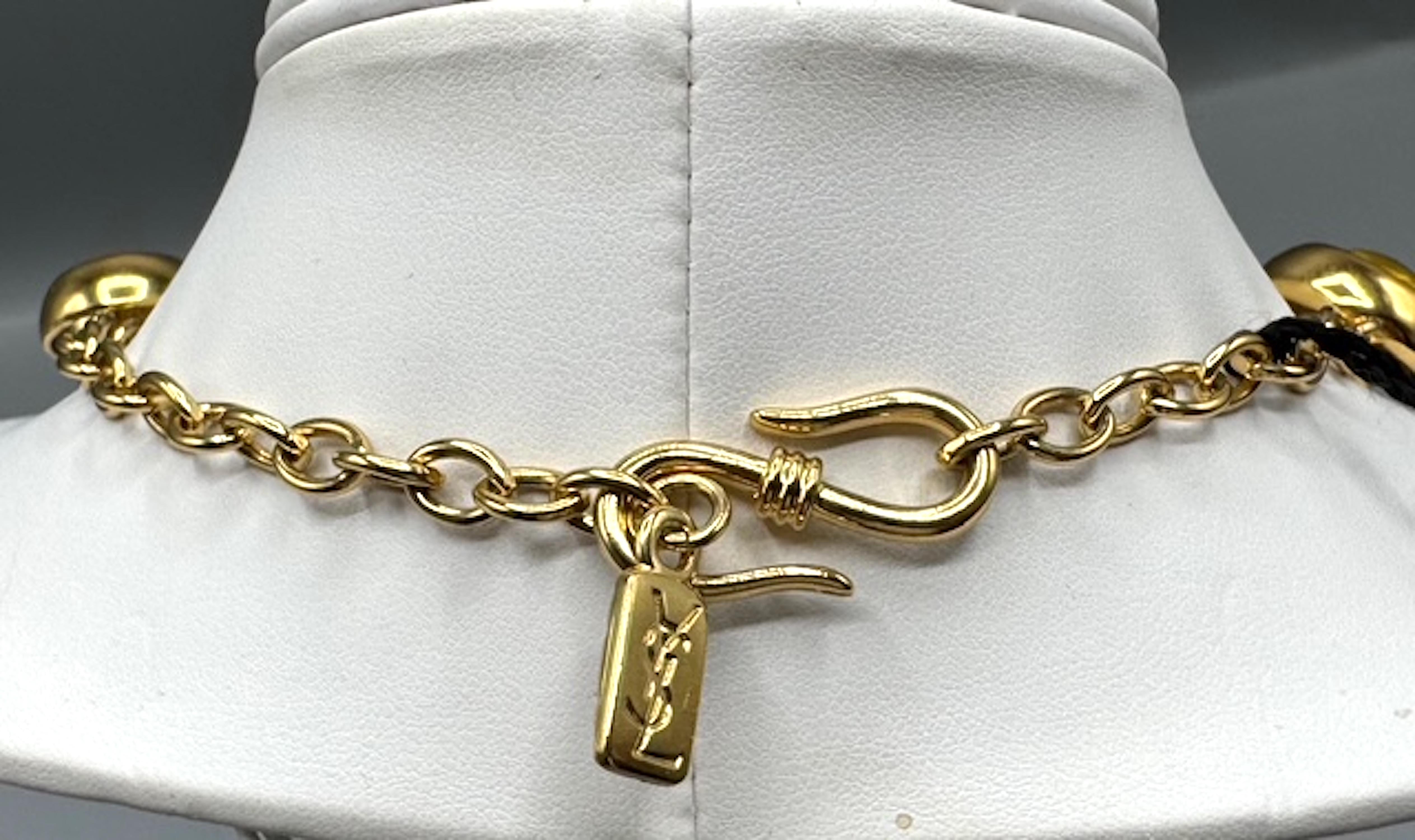Robert Goossens for Yves Saint Laurent 1980 Collana con cabochon in oro e citrino in vendita 5
