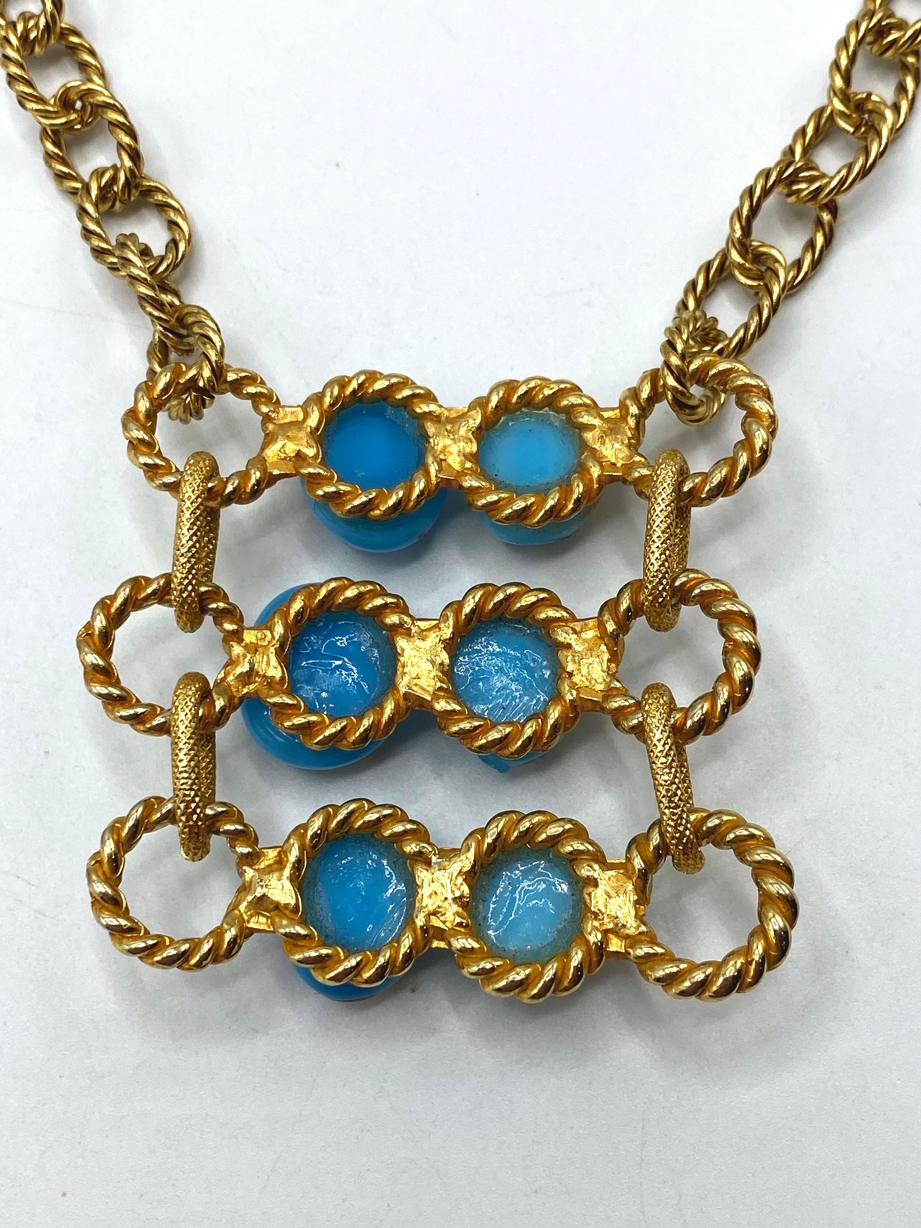 Robert Goossens for Yves Saint Laurent Kette und Türkisglas-Halskette. im Angebot 7