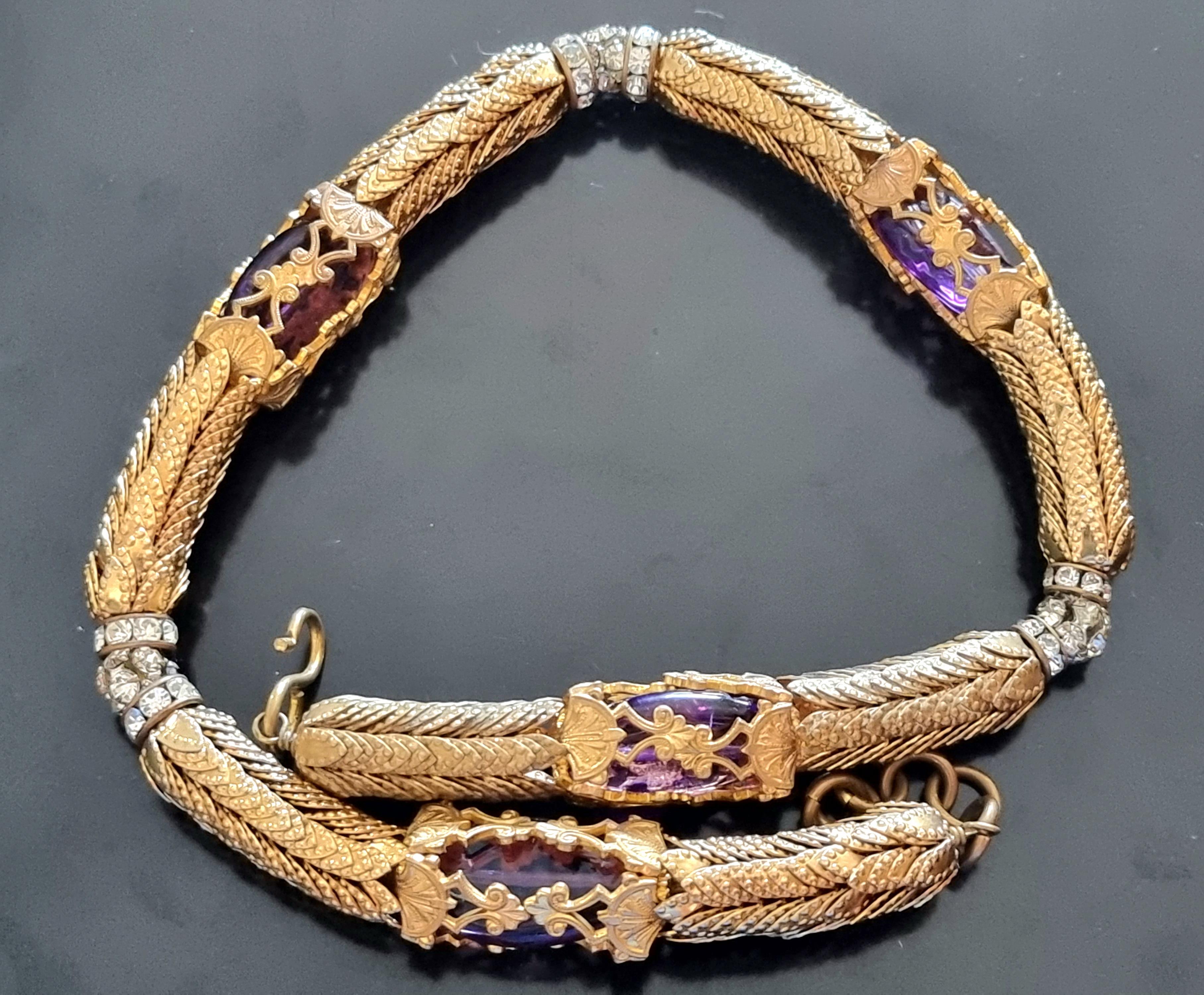 Robert GOOSSENS Paris, magnificent old necklace, vintage, High Fashion In Good Condition For Sale In SAINT-CLOUD, FR