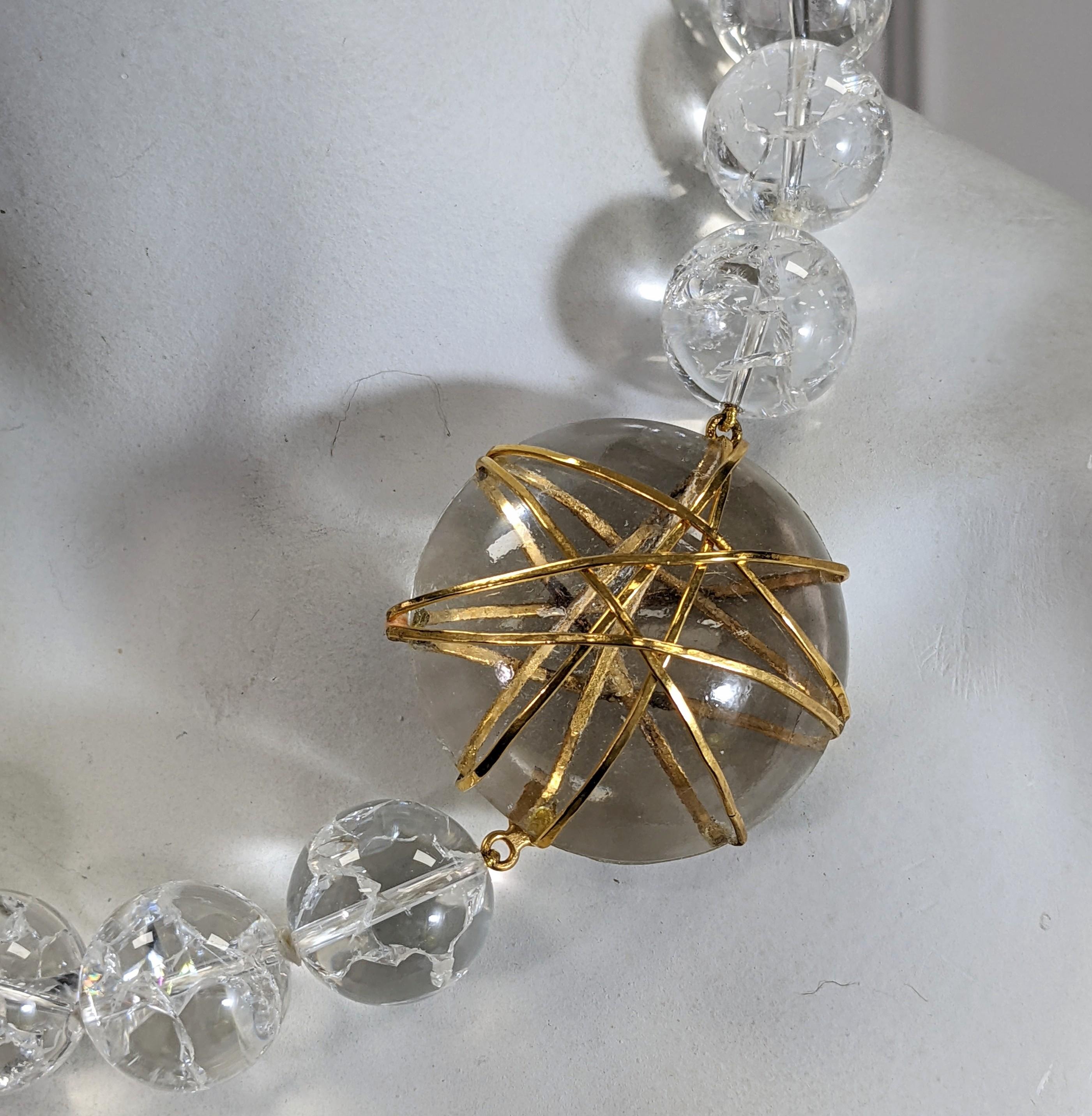 Robert Goossens Rock Crystal Necklace For Sale 3