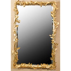 Robert Goossens Rosebush Wall Mirror, Maison De Chanel, 24K Gilded Bronze, Paris