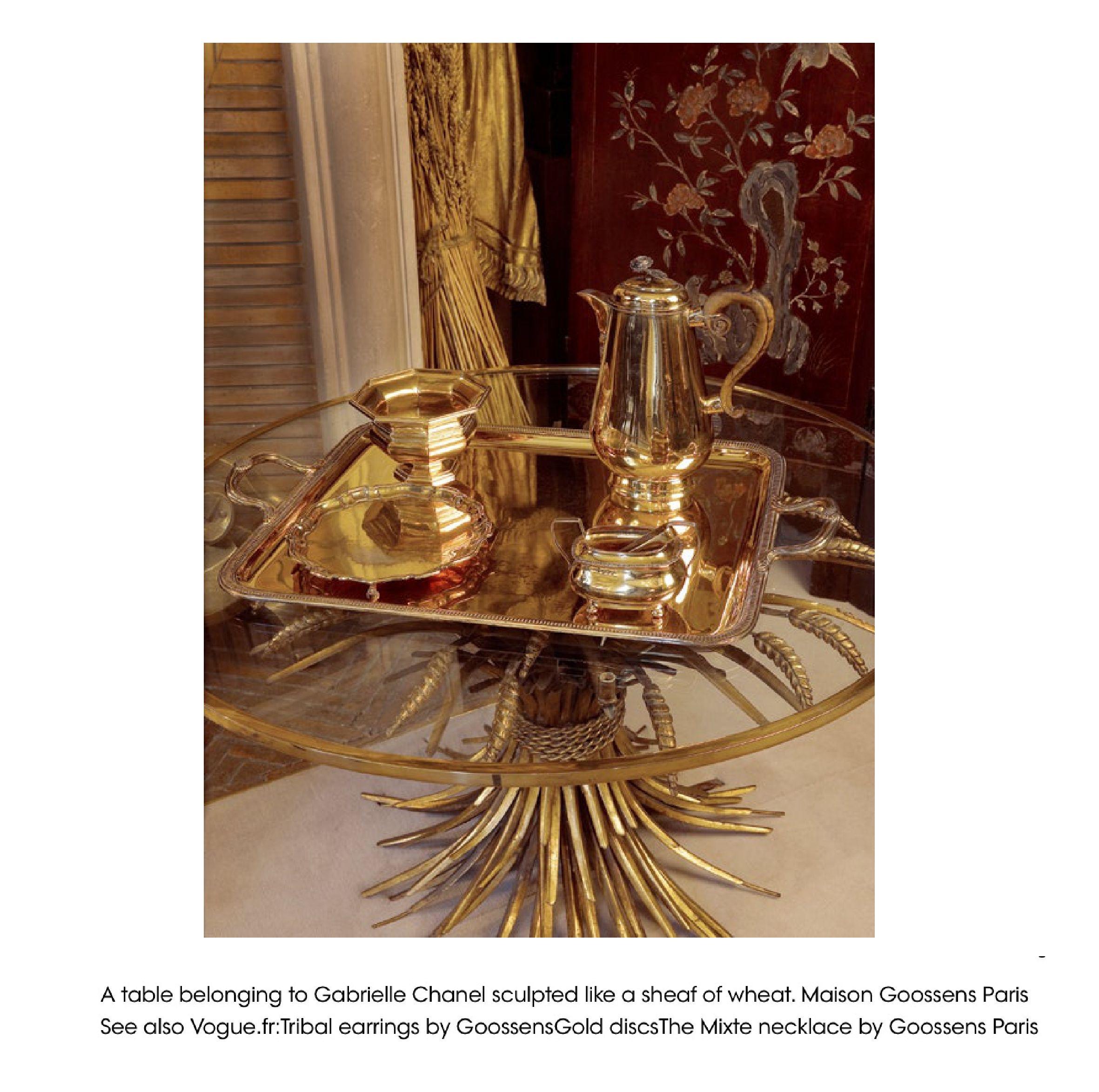 Hollywood Regency Robert Goossens Rosebush Wall Mirror, Maison De Chanel, 24K Gilded Bronze, Paris For Sale