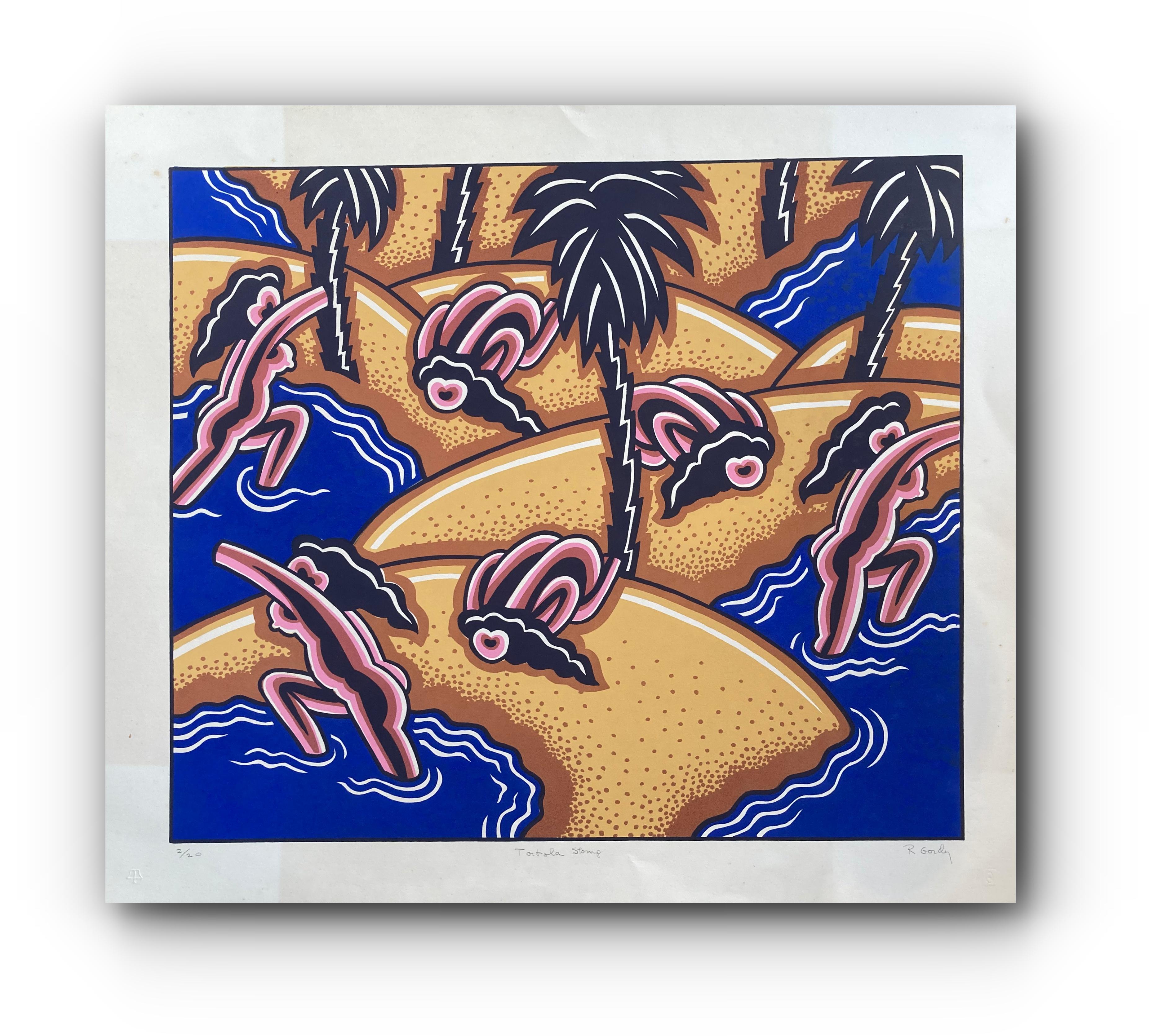 Number 2 in an edition of only prints!  Signed and numbered; Rives watermark. Unframed.

Robert Gordy was an iconic New Orleans painter. He was part of the "Art and Decoration" movement that also included Keith Haring . This is a classic style for