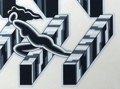 Women Climbing Stairs (front runners hurdle over obstacles, climbing higher)