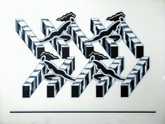 Women Climbing Stairs (front runners hurdle over obstacles, climbing higher)