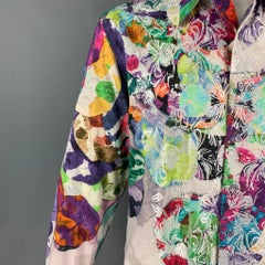 ROBERT GRAHAM Limited Edition Size XL Multi-Color Abstract Embroidered Shirt