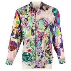 ROBERT GRAHAM Limited Edition Size XL Multi-Color Abstract Embroidered Shirt