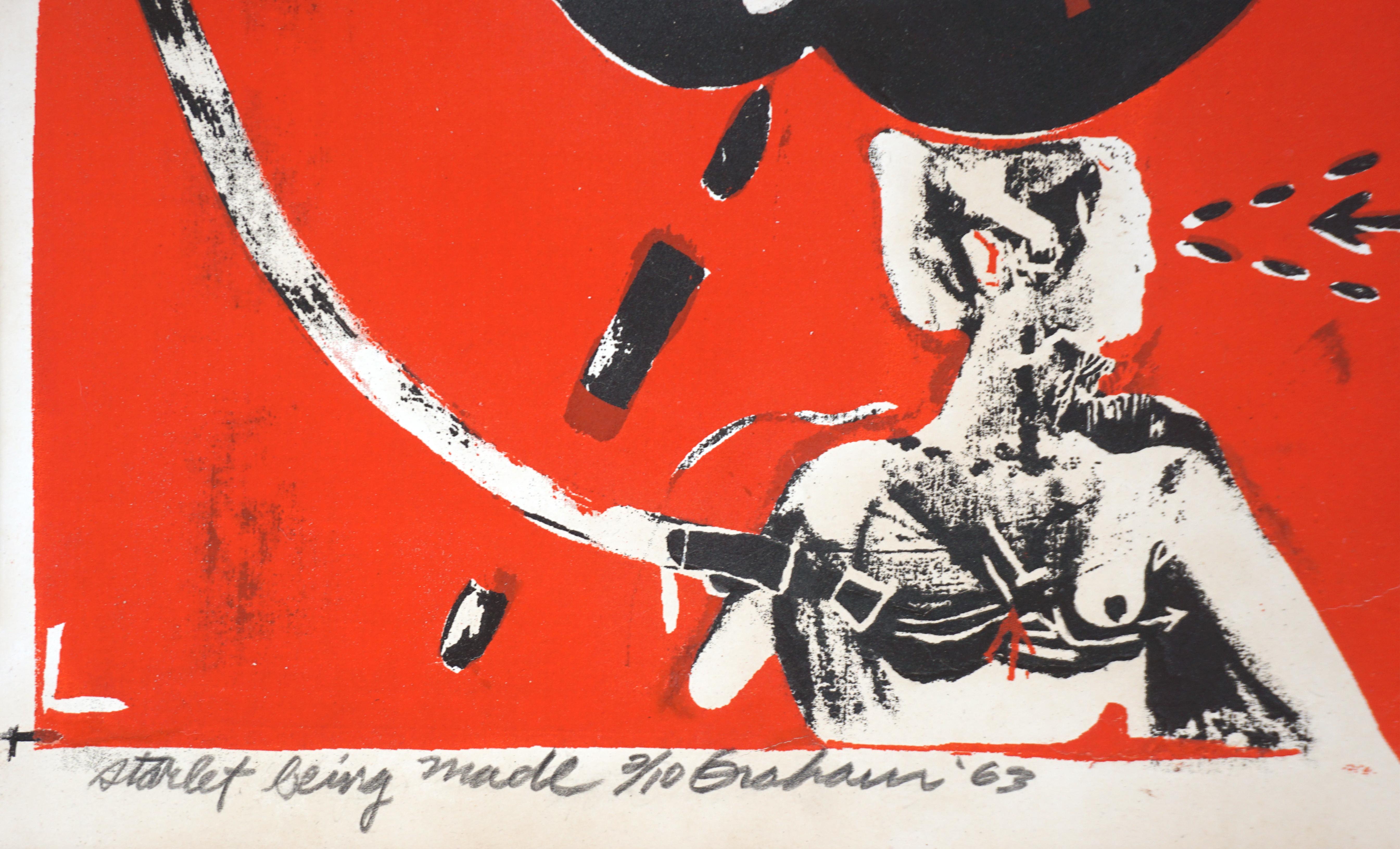 Serigrafía de mediados de siglo -- Starlet Being Made 2/10 por Robert Graham 1963 en venta 4