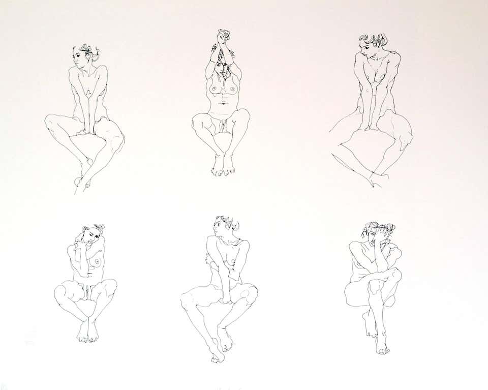 untitled (female nude - white background), by Robert Graham