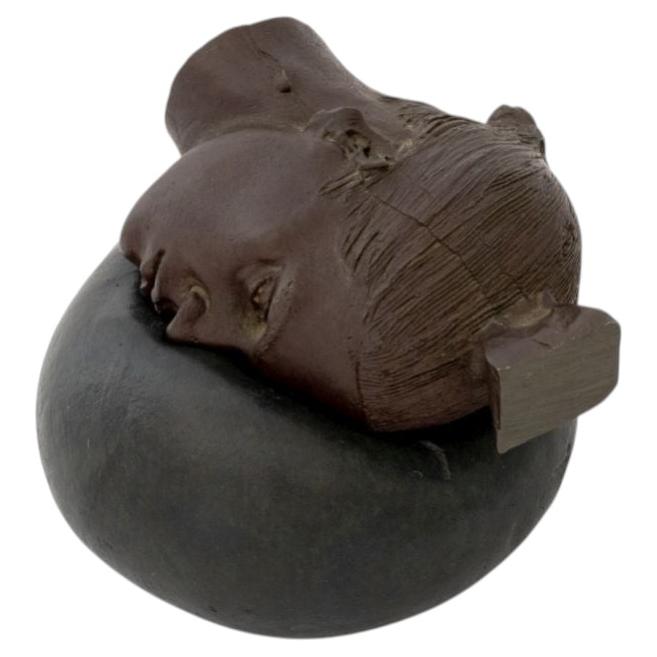 Robert Graham: Skulptur eines Frauenkopfes aus patinierter Bronze, 2002 im Angebot