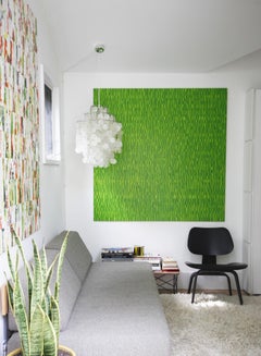 "Boyd" - abstract minimalism, green oil painting