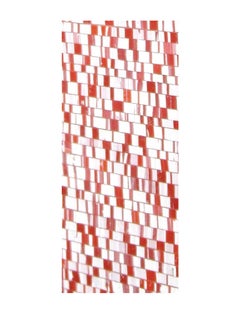 "Elias - coral" - abstract minimalism, coral oil painting