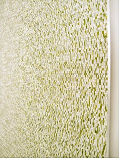 "Elias - green" - abstract minimalism, green oil painting
