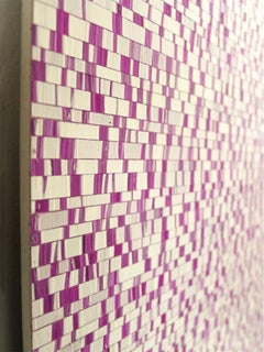 "Elias - violet" - abstract minimalism, purple oil painting