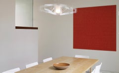 "Eva" - abstract minimalism, red oil painting