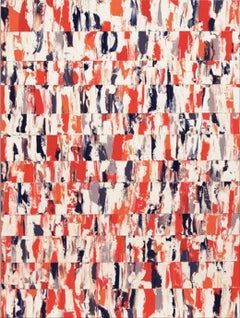 "Jean-Claude" - chic orange abstract painting
