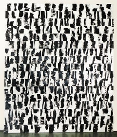 "Luc Martin" - abstract black and white painting