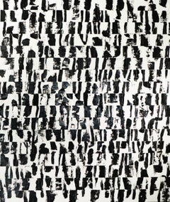 "Luc Martin" - abstract black and white painting