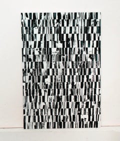 "Raymond" - abstract black and white painting