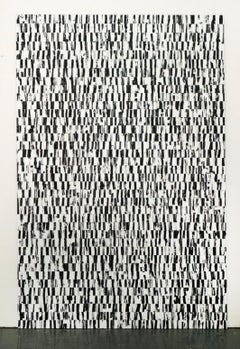 "Rene" - abstract black and white painting