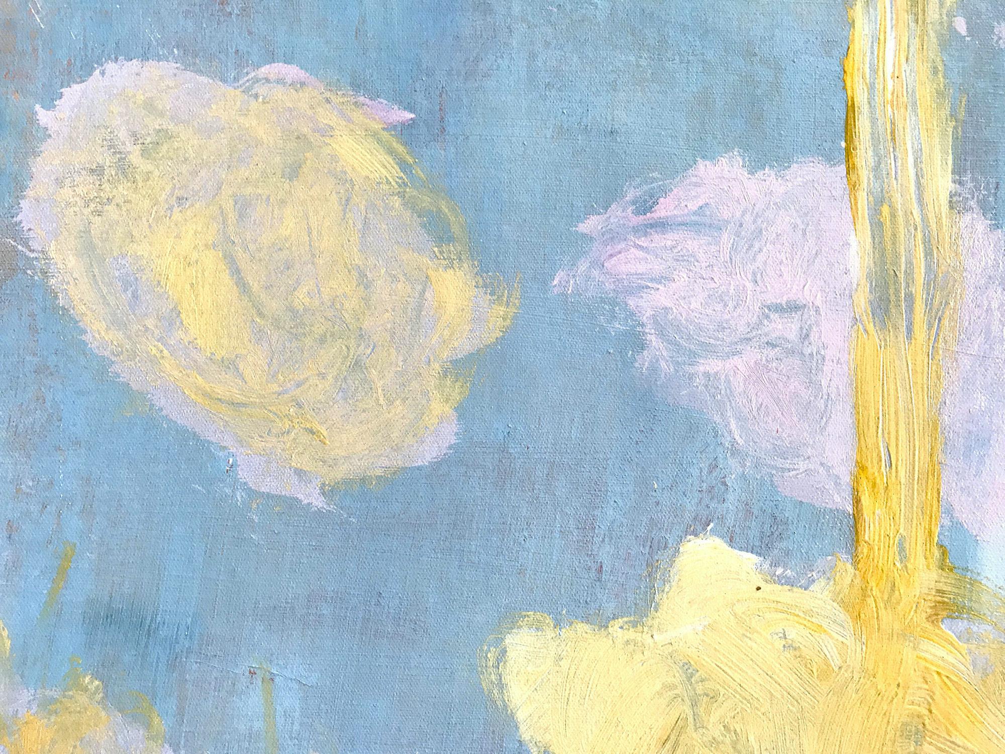 Advent in Yellow, Pink and Blue - Painting by Robert Gregory Phillips