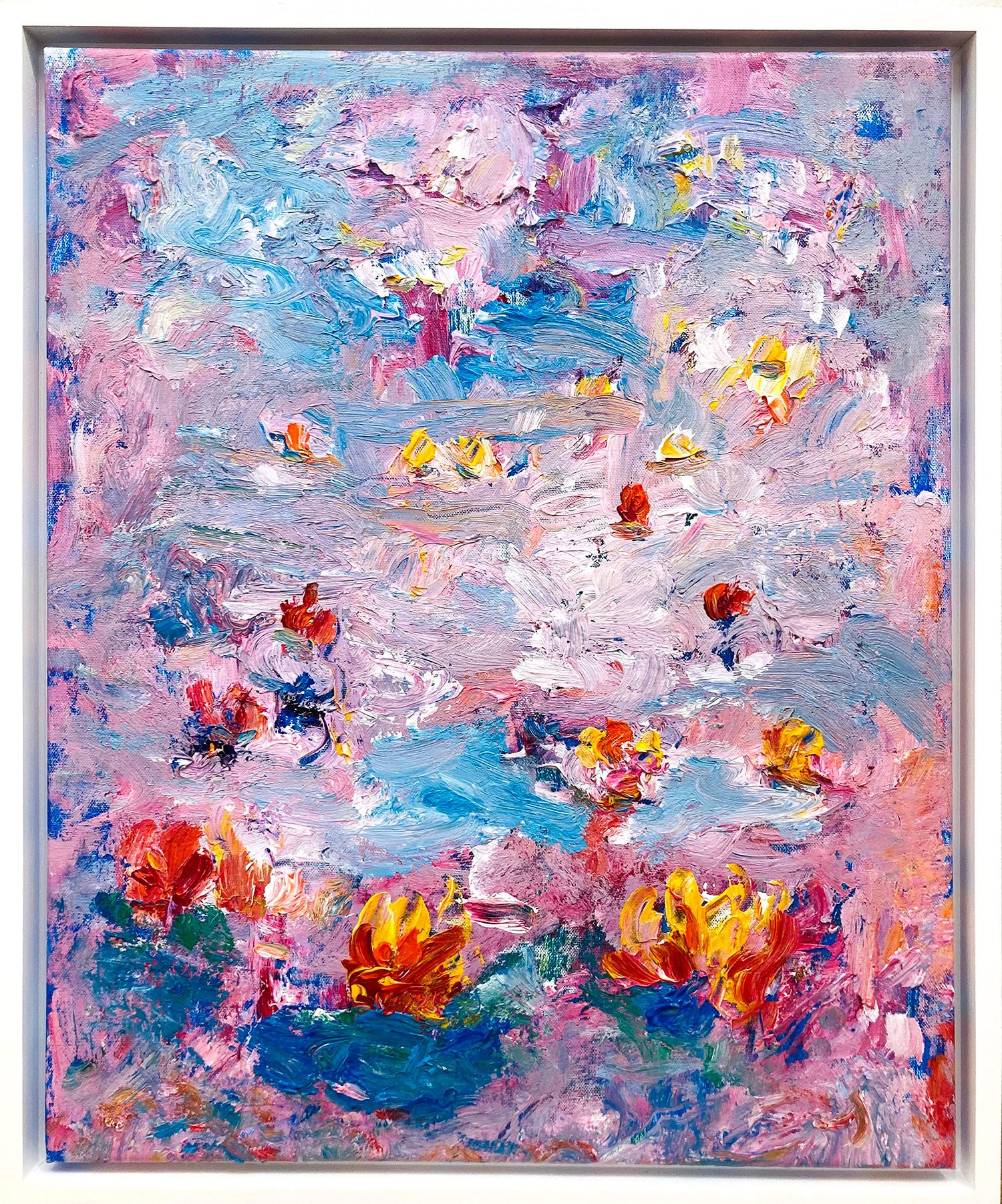 Robert Gregory Phillips Abstract Painting - "Botanical Garden 1" Contemporary Acrylic Painting in the style of Claude Monet