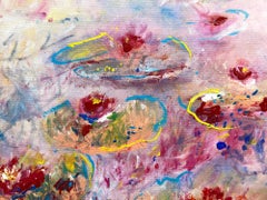 "Lilly Pads on the Water" Contemporary Acrylic Painting In the Style of Monet