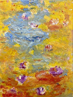 "The Lily Pond Imagined" Contemporary Acrylic Painting in the style of Monet