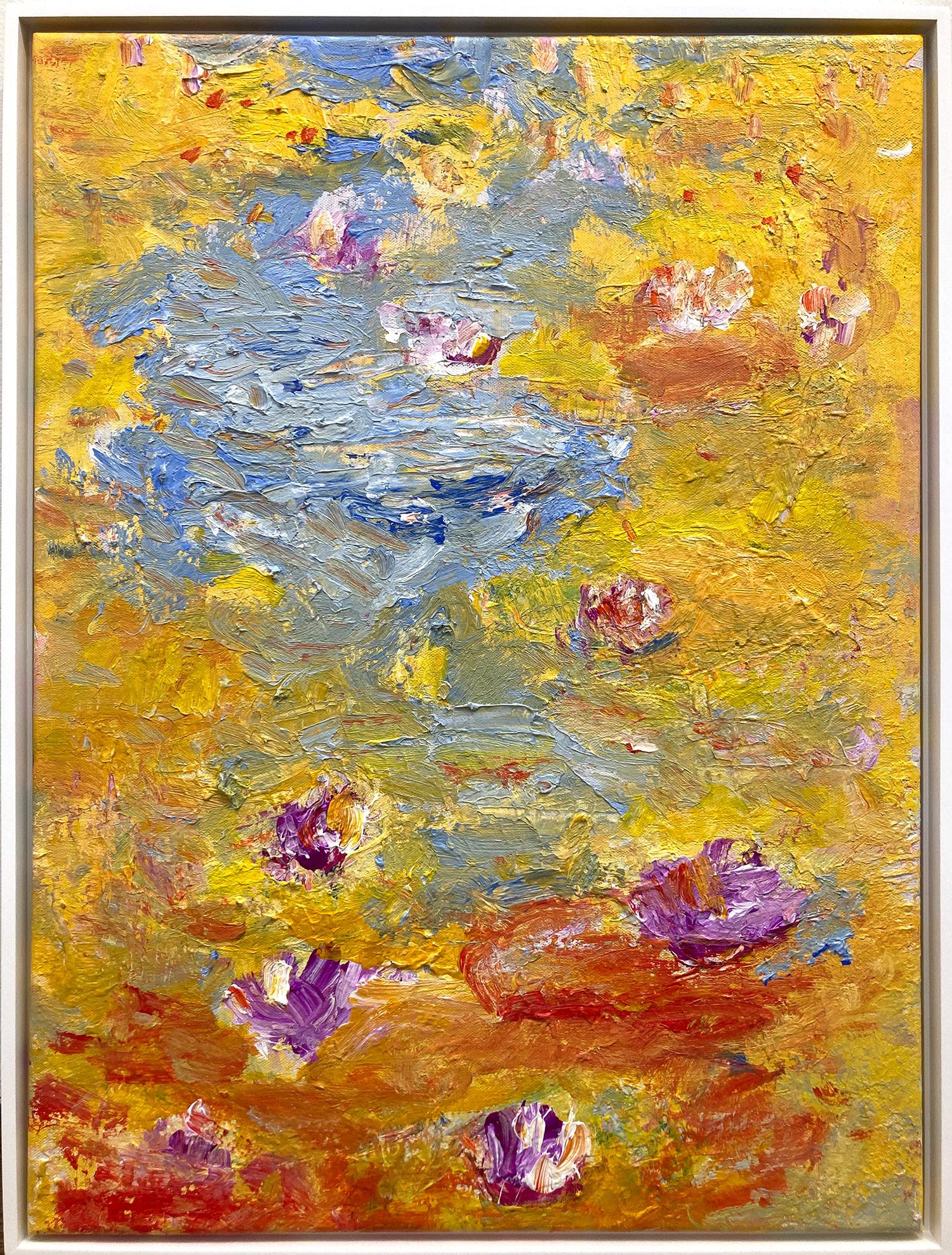 Robert Gregory Phillips Abstract Painting - "The Lily Pond Imagined" Contemporary Acrylic Painting in the style of Monet