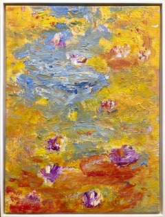 "The Lily Pond Imagined" Contemporary Acrylic Painting in the style of Monet