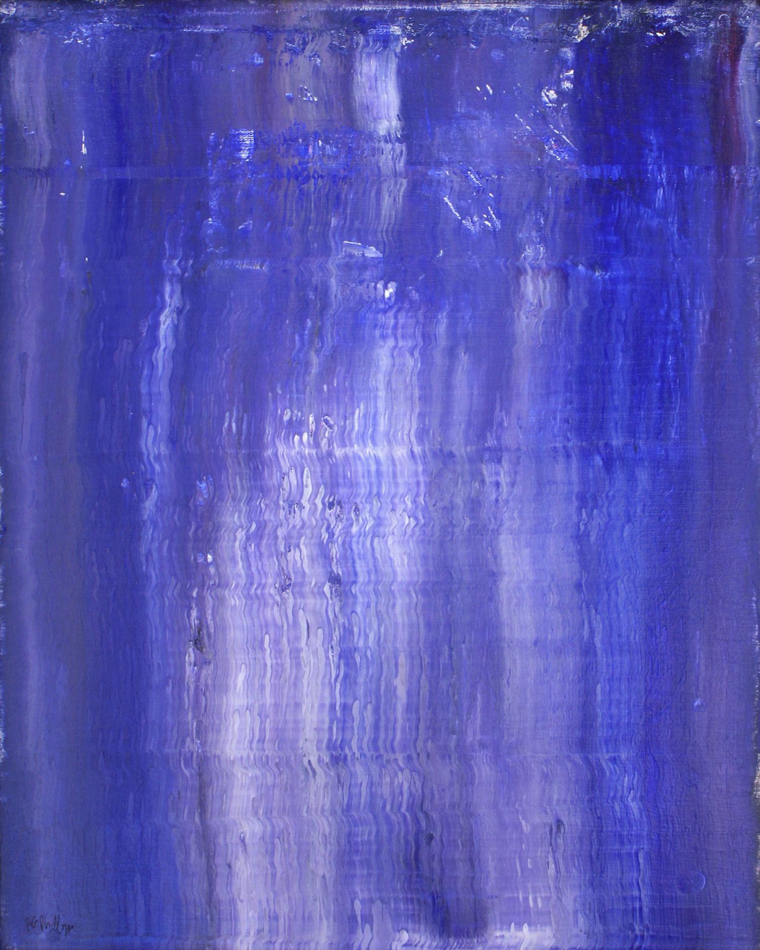 Vertical Relationships of Blue - Painting by Robert Gregory Phillips