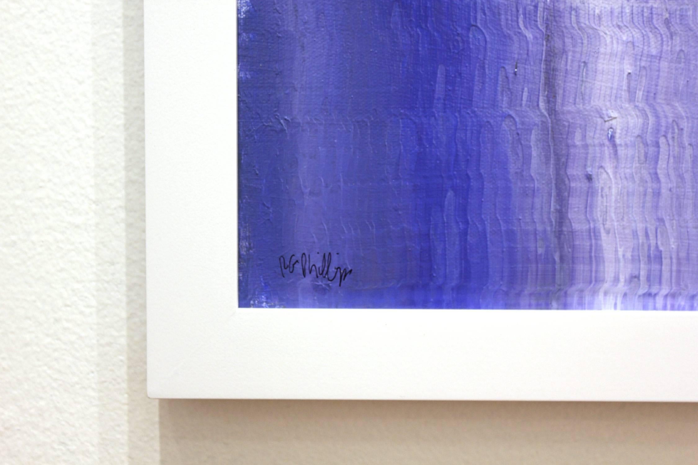 Vertical Relationships of Blue - Contemporary Painting by Robert Gregory Phillips