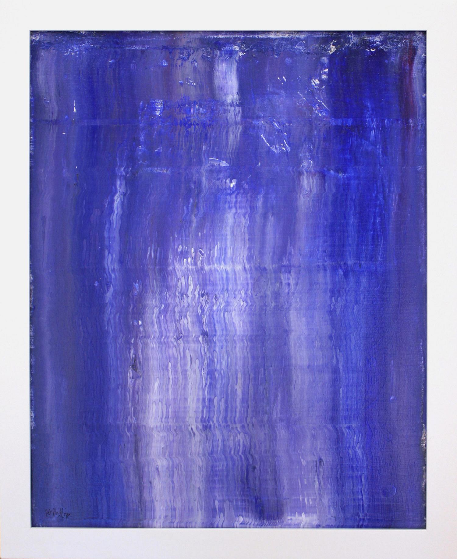 Robert Gregory Phillips Abstract Painting - Vertical Relationships of Blue