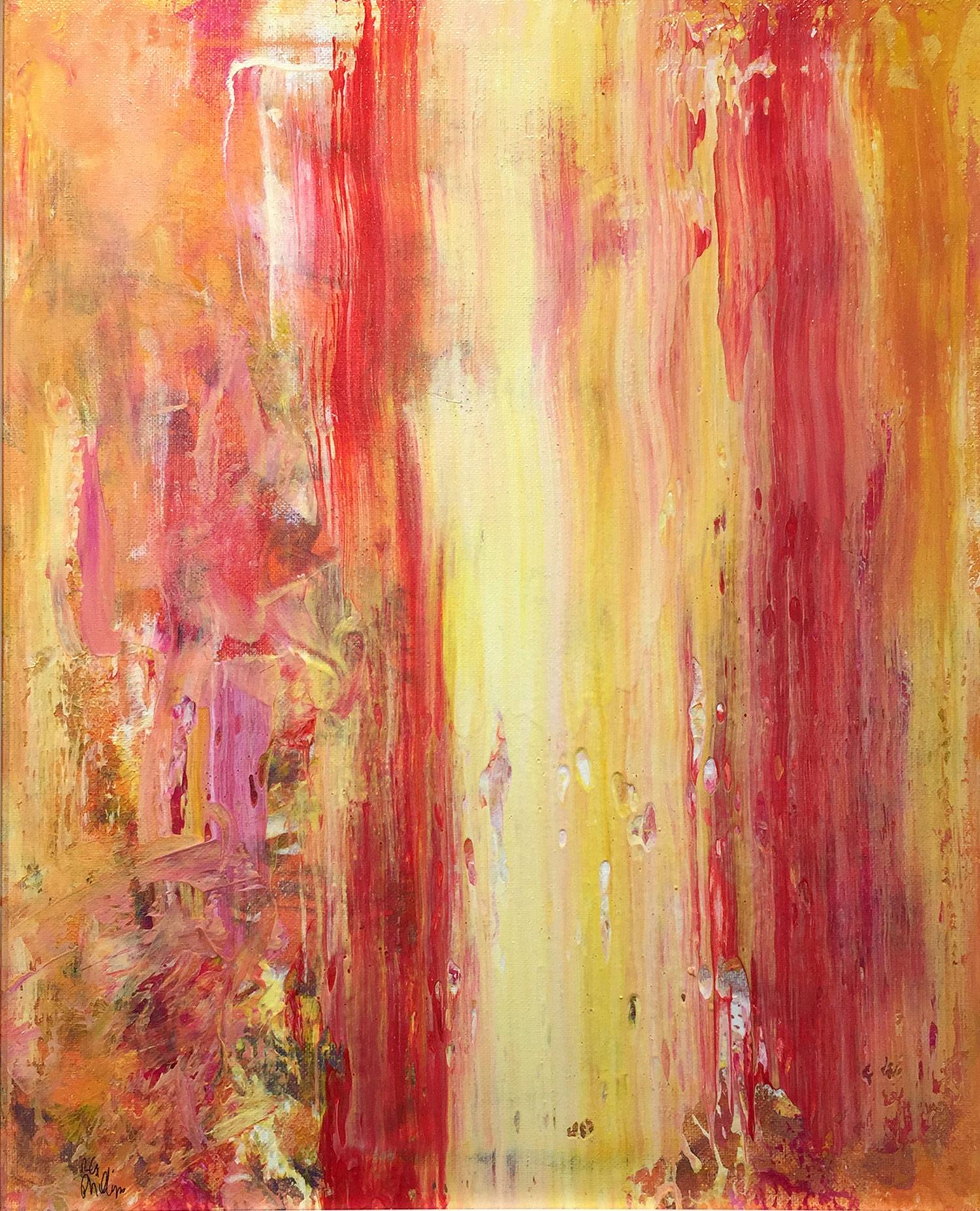 Relazioni verticali del rosso - Painting di Robert Gregory Phillips