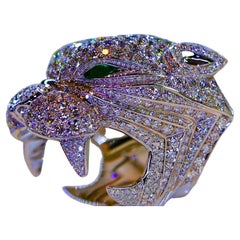 Panther Ring in Diamond Pave
