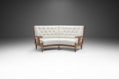 Robert Guillerme y Jacques Chambron Sofá angular de roble, Francia Años 60