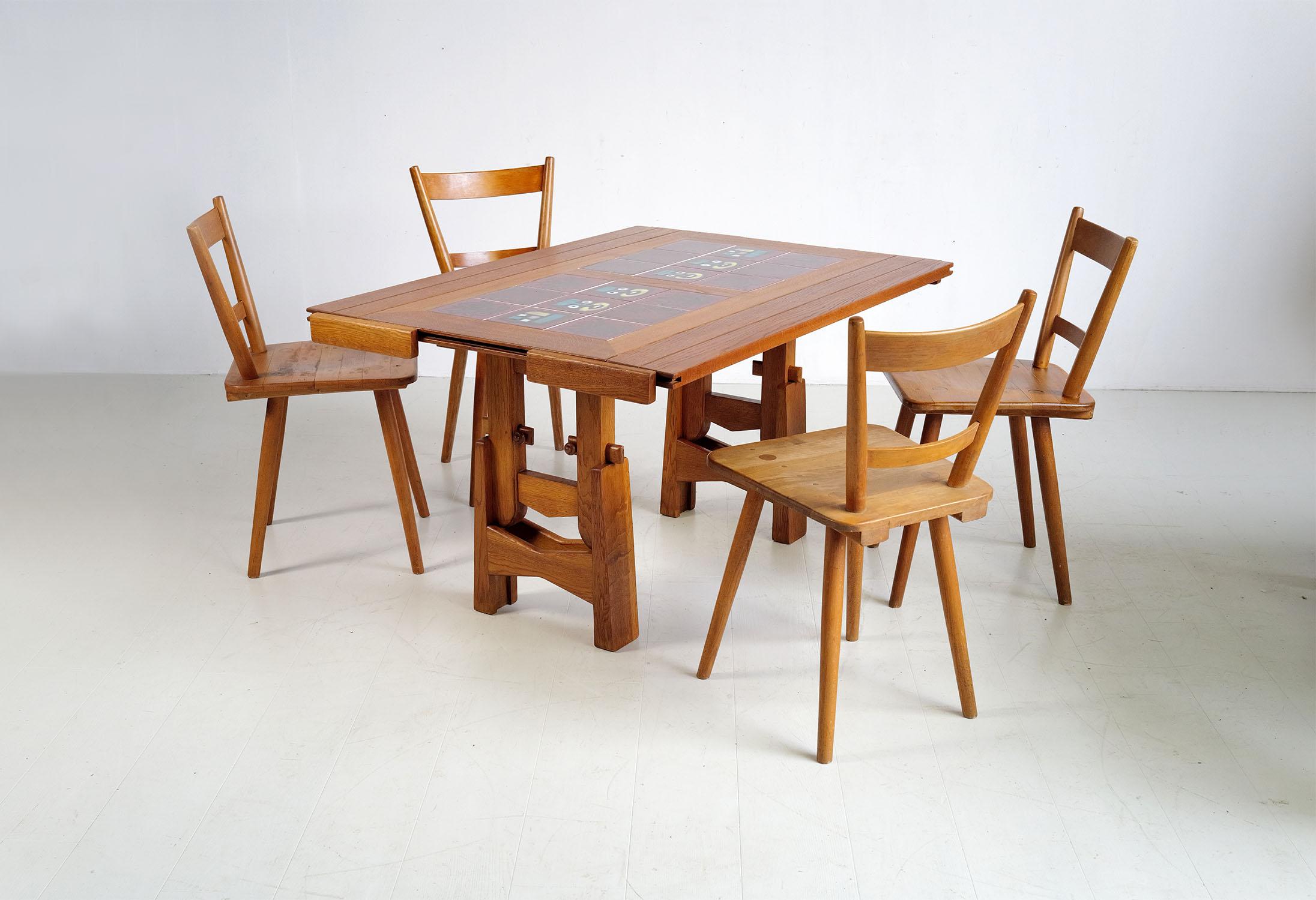 Robert Guillerme and Jacques Chambron, System table, France 1960 For Sale 5