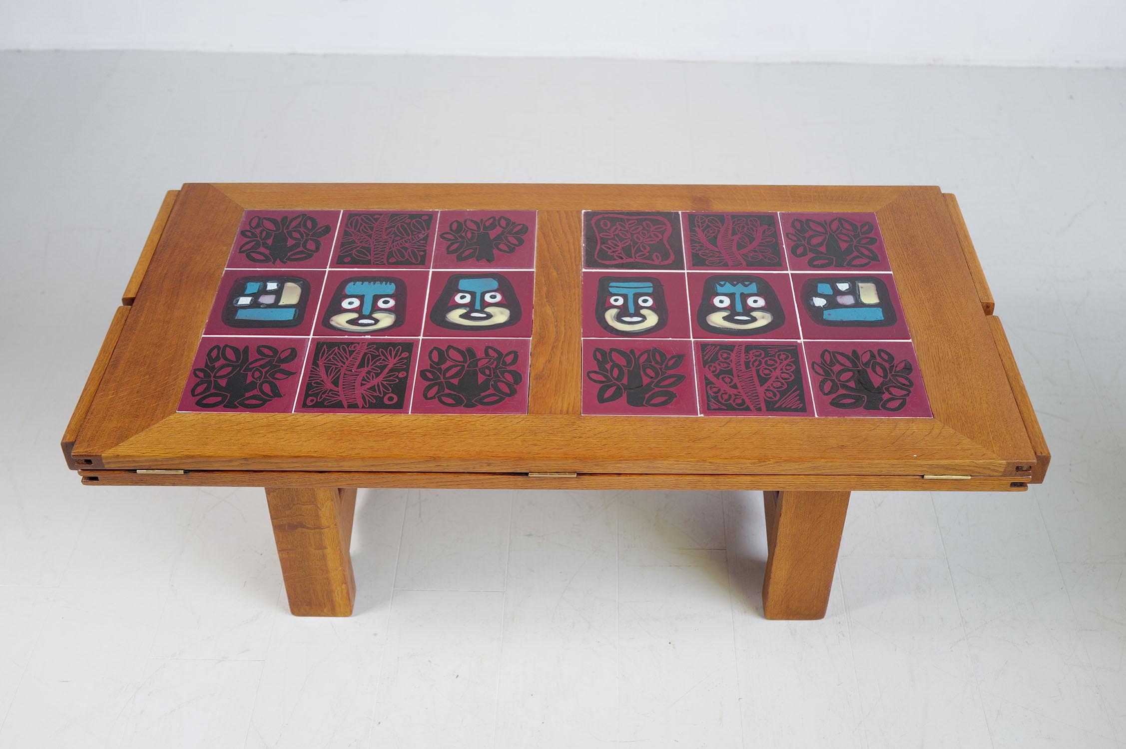 Mid-Century Modern Robert Guillerme and Jacques Chambron, System table, France 1960 For Sale