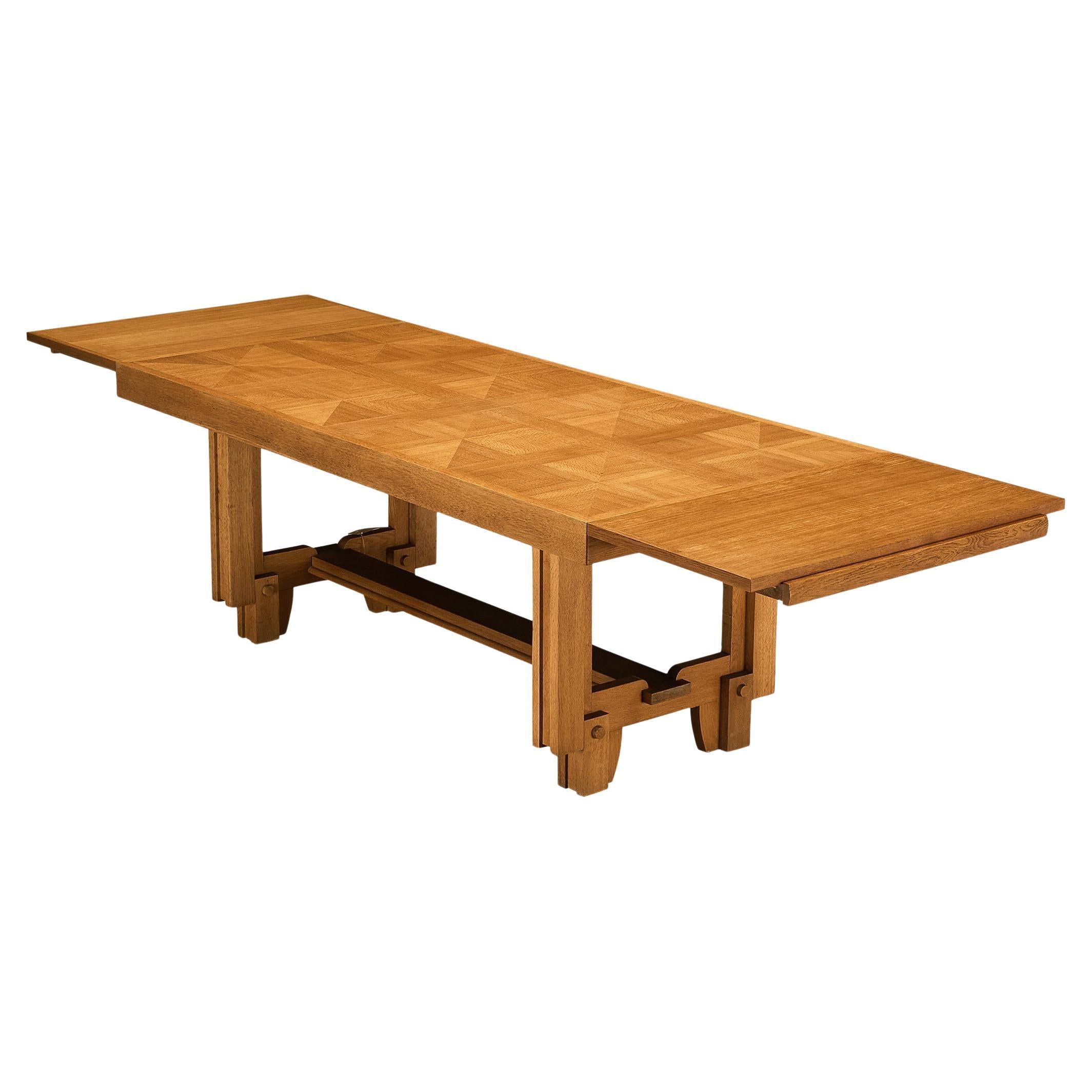 Robert Guillerme Dining Table in Oak For Sale