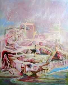 Monsoon, Robert Gutierrez, 2017, Gouache, Panel, Figurative