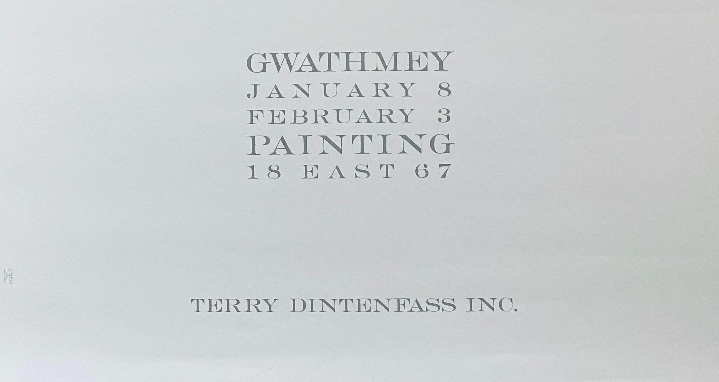 Póster litografía vintage Robert Gwathmey Terry Dintenfass Gallery NYC en venta 3