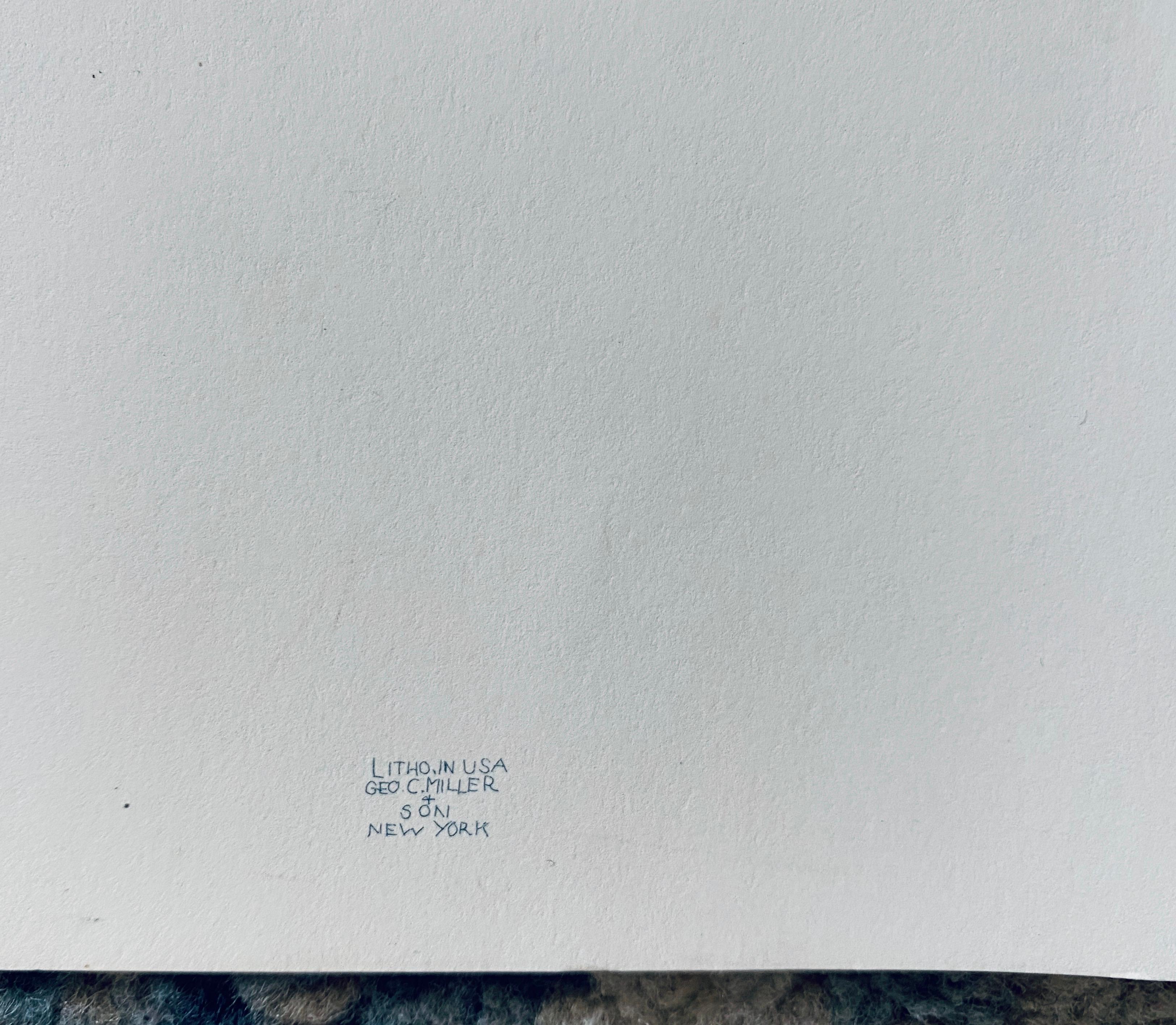 Póster litografía vintage Robert Gwathmey Terry Dintenfass Gallery NYC en venta 4