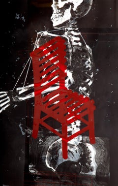 The Red Chair, Conceptual Screenprint by Robert H. Cumming