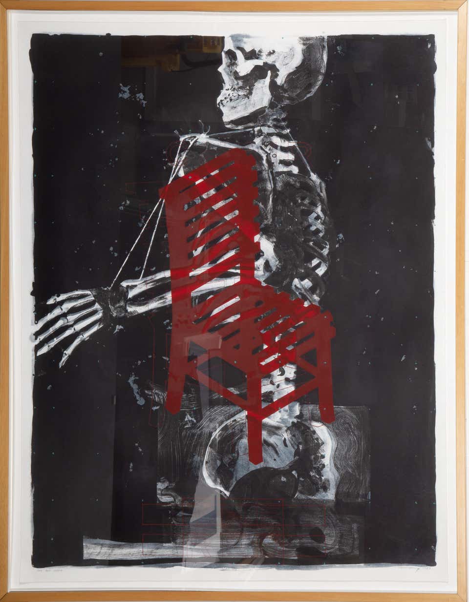 The Red Chair, Conceptual Screenprint by Robert H. Cumming