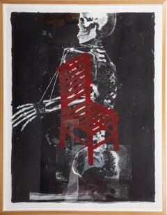 La chaise rouge, sérigraphie conceptuelle de Robert H. Cumming