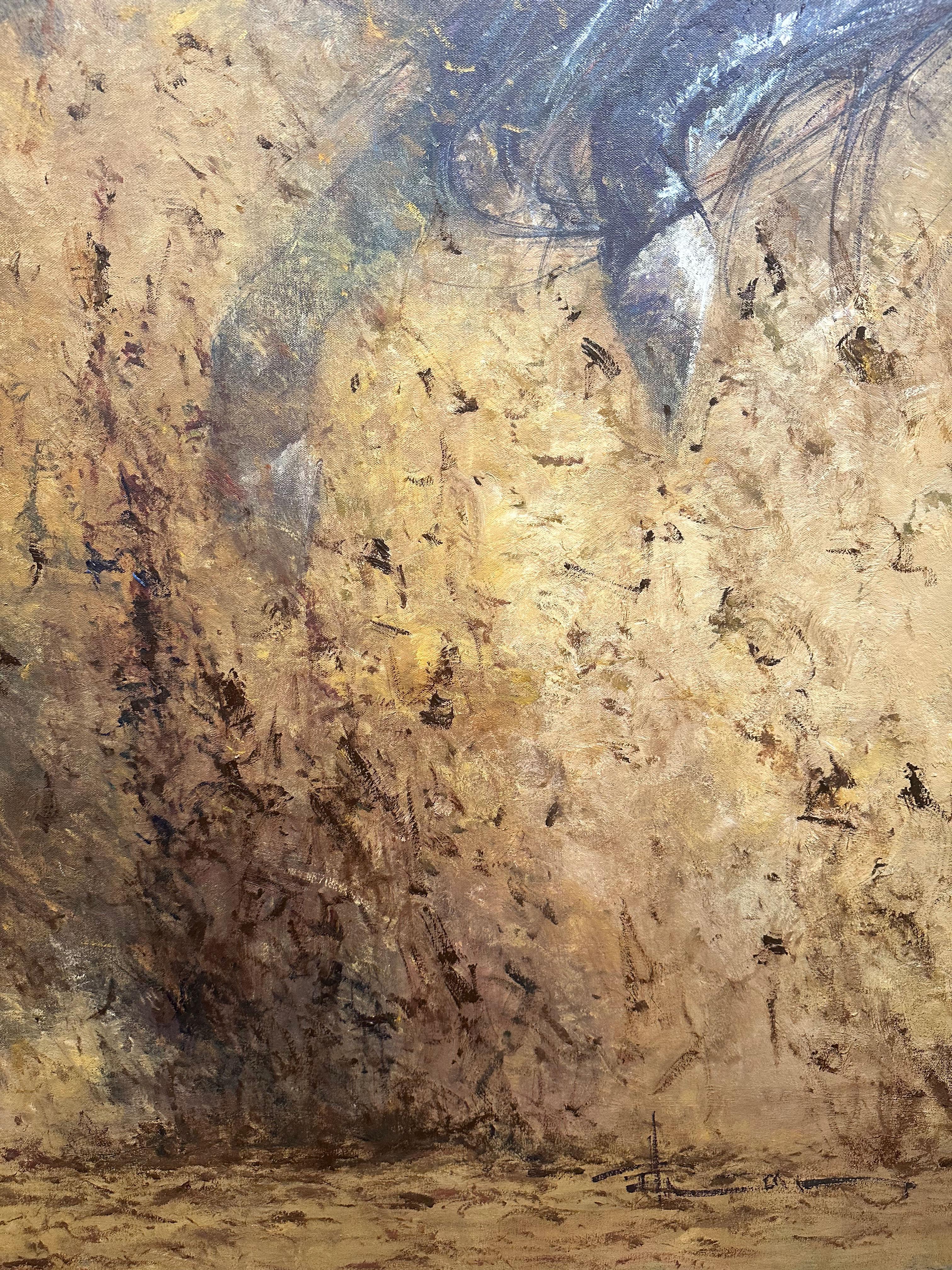 « Ain't My First Rodeo », Robert Hagan, 80 x 60, huile, western, impressionnisme, cowboy en vente 4