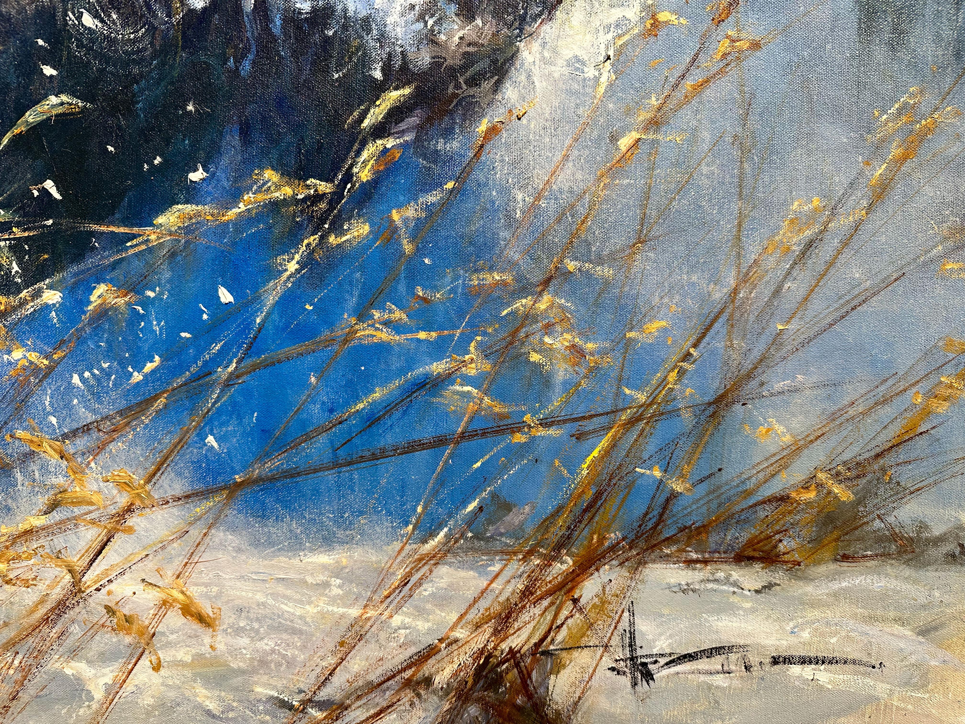 « Startled », Robert Hagan, 42x60, huile sur toile, Western, Impressionnisme, Buffalo en vente 2