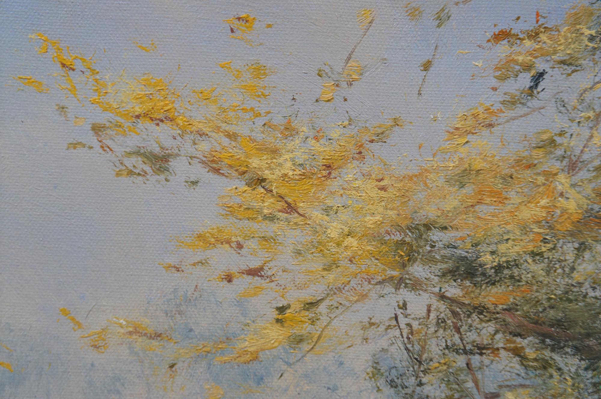 Robert Hagan Season’s Warmth Impressionist Oil on Canvas Autumn Landscape Framed 5