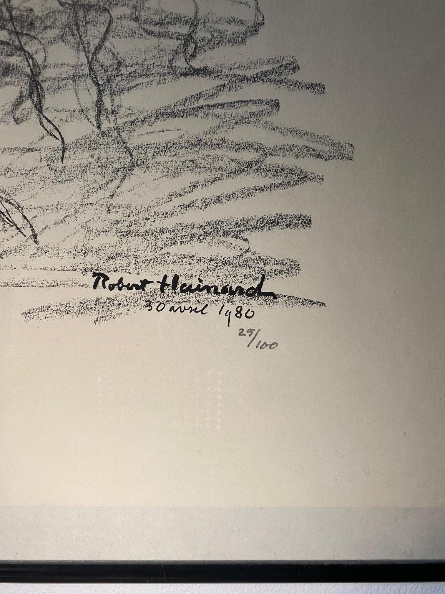Le héron de Robert Hainard - gravure 49x63 cm 6