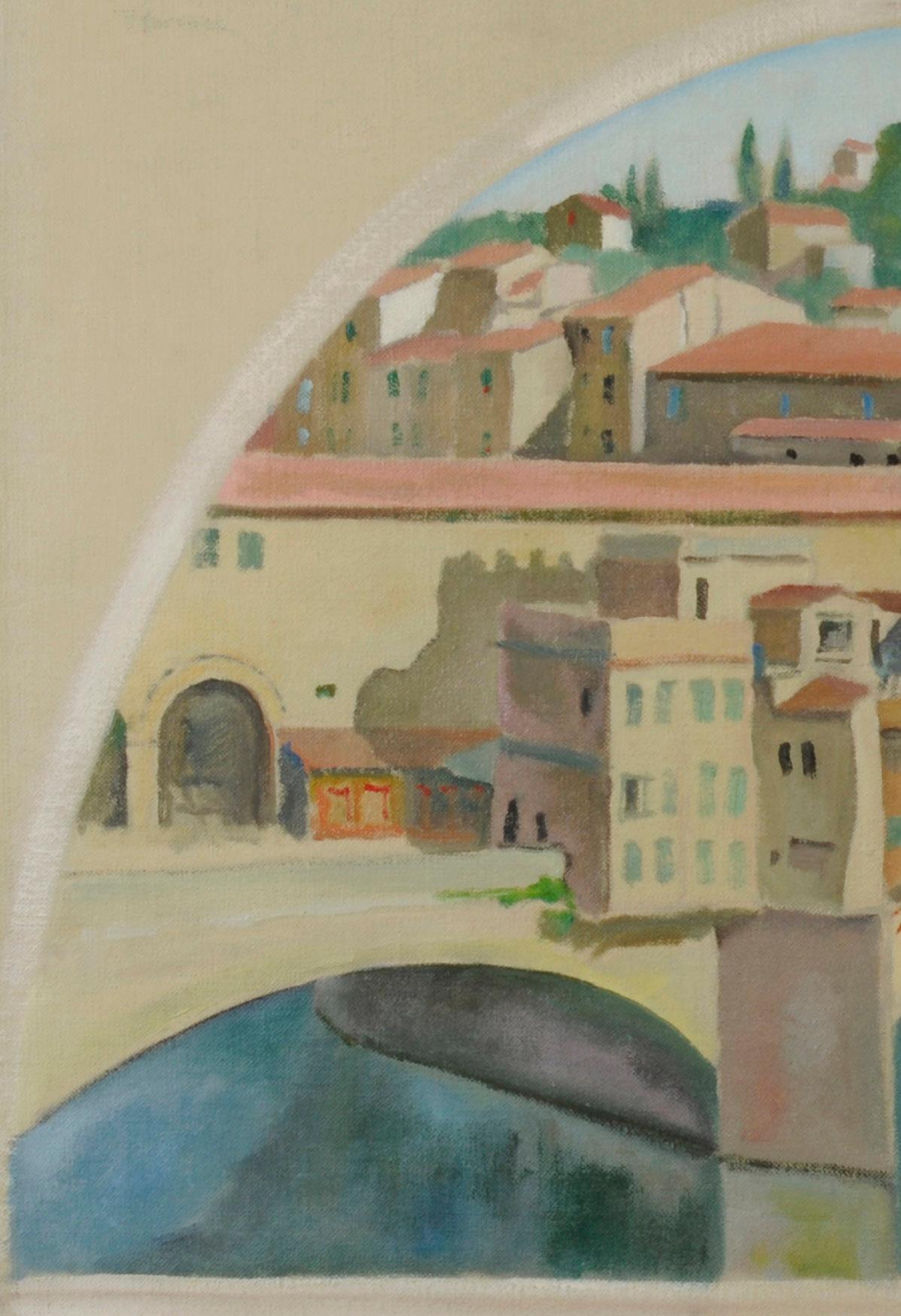 Ponte Vecchio, Florenz, Florence (Braun), Landscape Painting, von Robert Hallowell